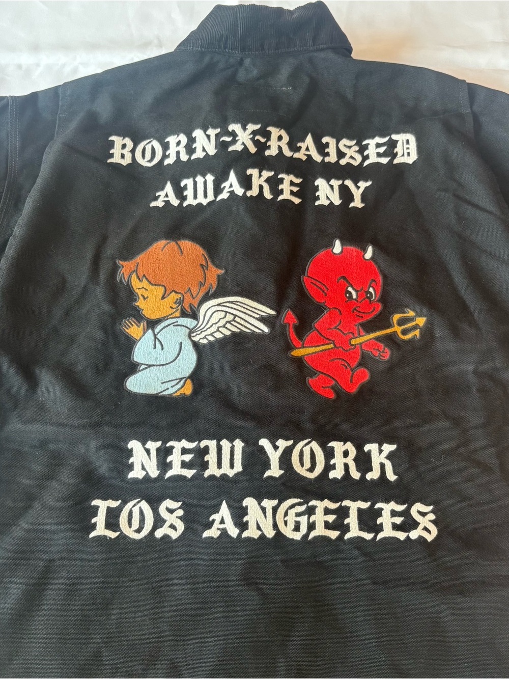Born X Raised x Awake NY x Carhartt WIP Chore Coat XL Black Embroidered